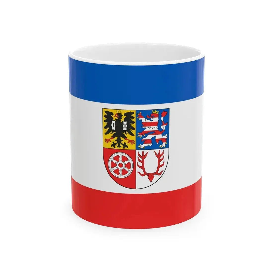 Flag of Unstrut Hainich Kreis Germany - White Coffee Mug 11oz - Go Mug Yourself