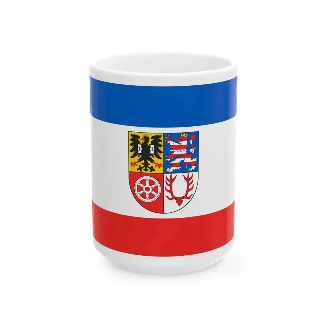 Flag of Unstrut Hainich Kreis Germany - White Coffee Mug 15oz - Go Mug Yourself