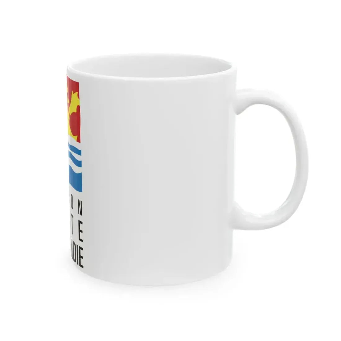 Flag of Upper Normandy France 2 - White Coffee Mug - Go Mug Yourself
