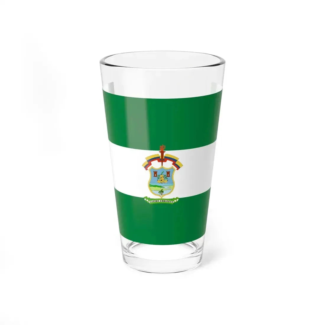 Flag of Urdaneta (Ecuador) Pint Glass 16oz 16oz - Go Mug Yourself