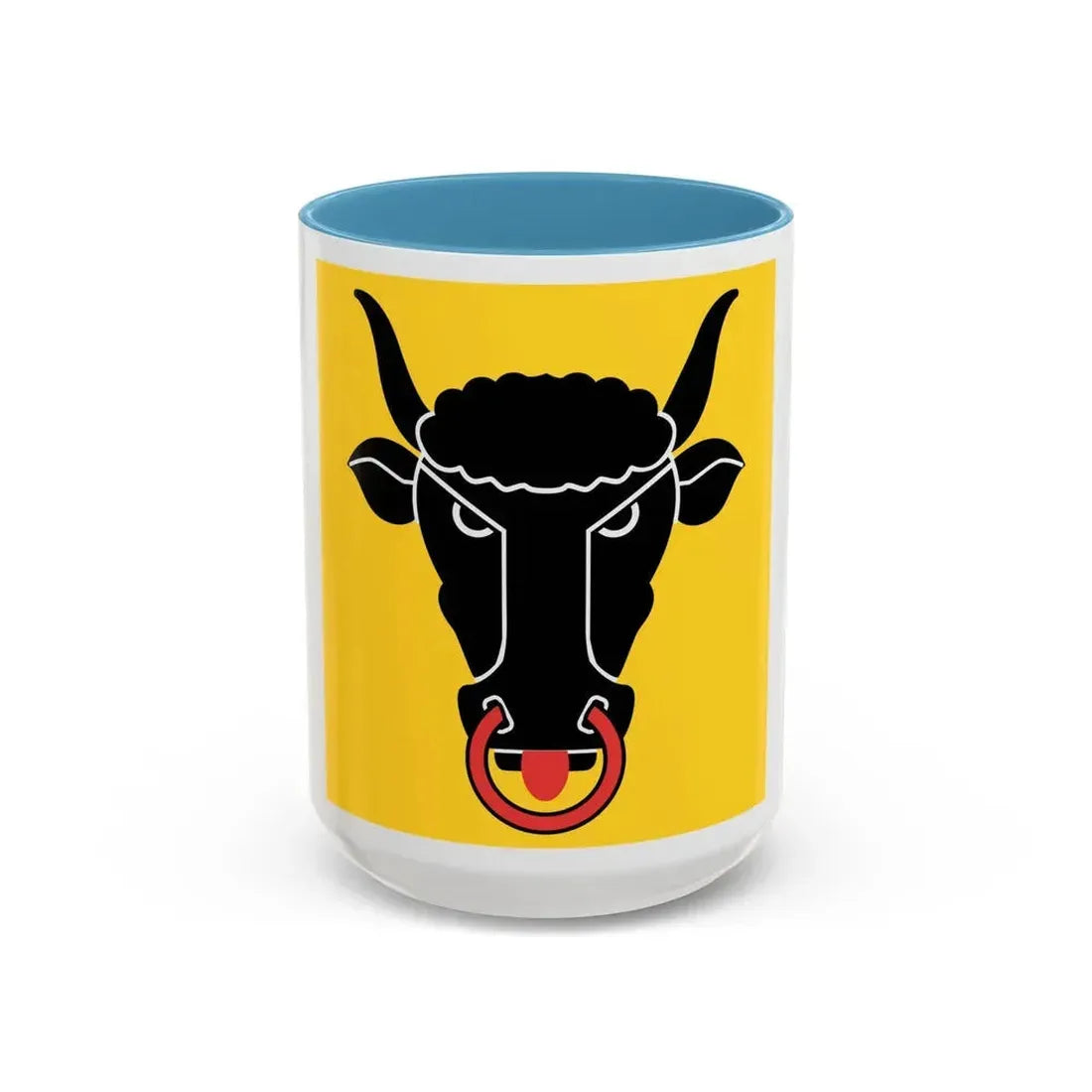 Flag of Uri Switzerland - Accent Coffee Mug 15oz Light Blue - Go Mug Yourself