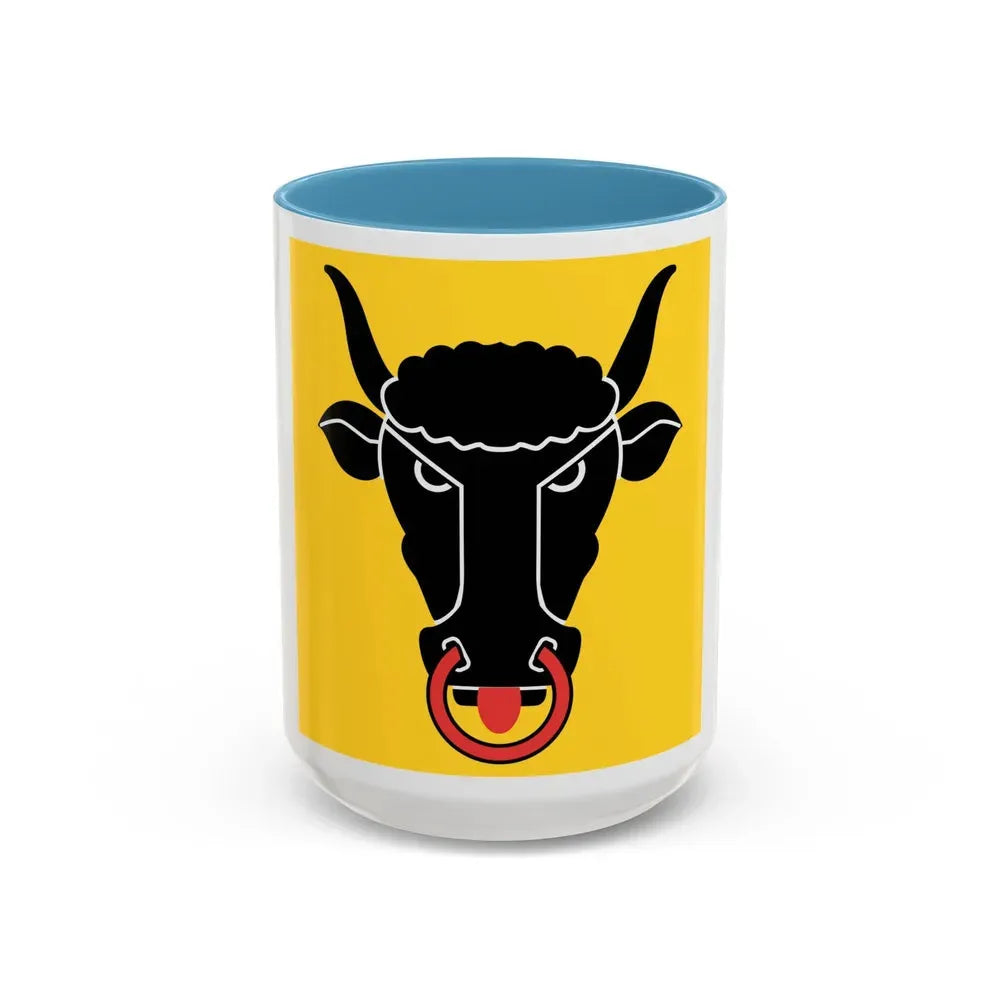 Flag of Uri Switzerland - Accent Coffee Mug 15oz Light Blue - Go Mug Yourself