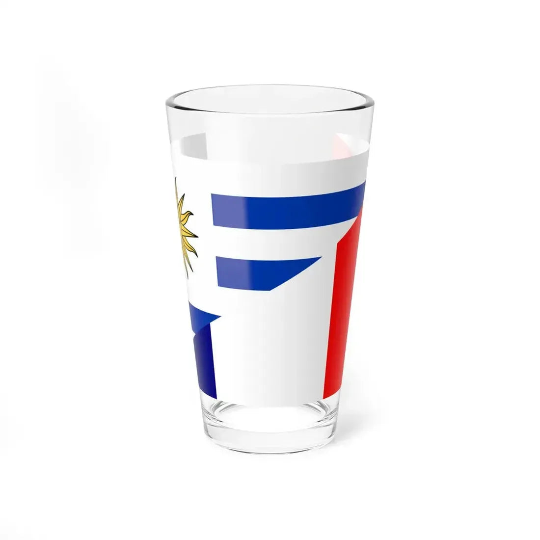 Flag of Uruguay and France (France) Pint Glass 16oz 16oz - Go Mug Yourself