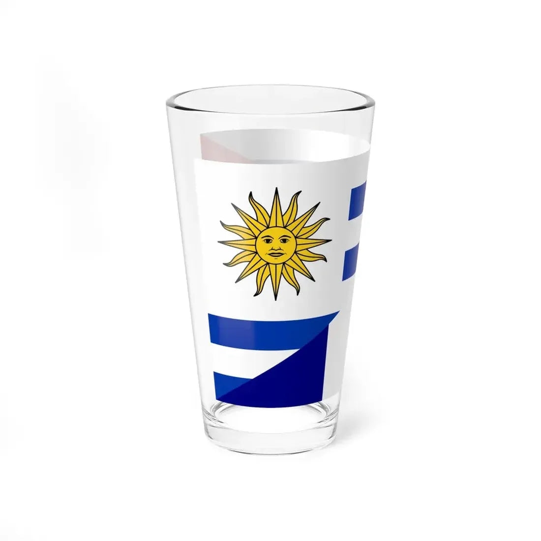 Flag of Uruguay and France (France) Pint Glass 16oz - Go Mug Yourself