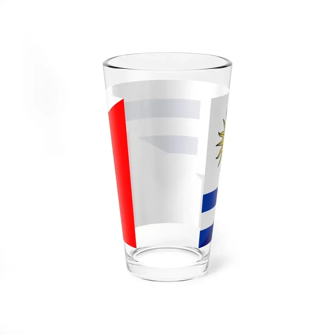 Flag of Uruguay and France (France) Pint Glass 16oz - Go Mug Yourself