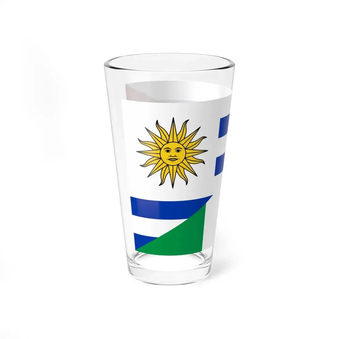Flag of Uruguay and Italy (Italy) Pint Glass 16oz - Go Mug Yourself