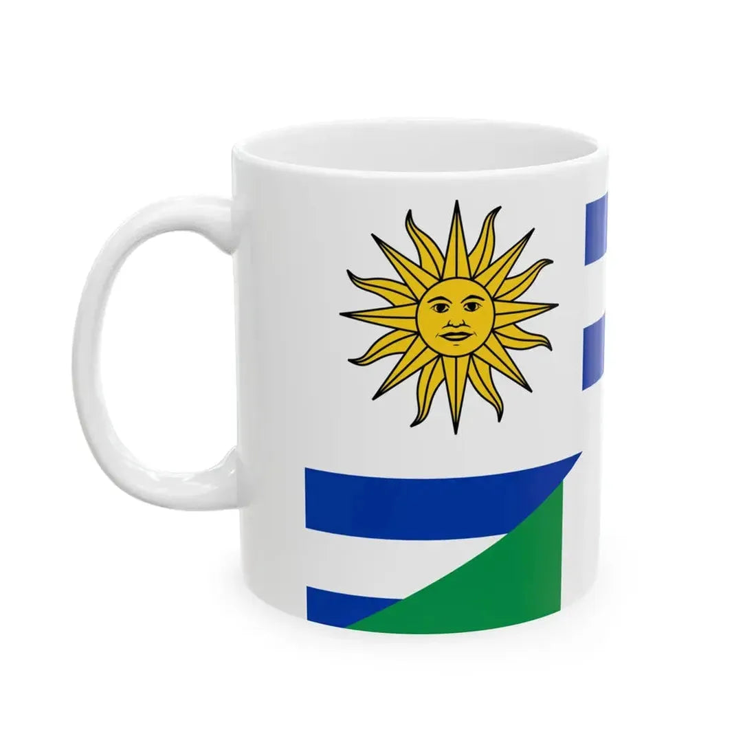 Flag of Uruguay and Italy (Italy) White Coffee Mug - Go Mug Yourself