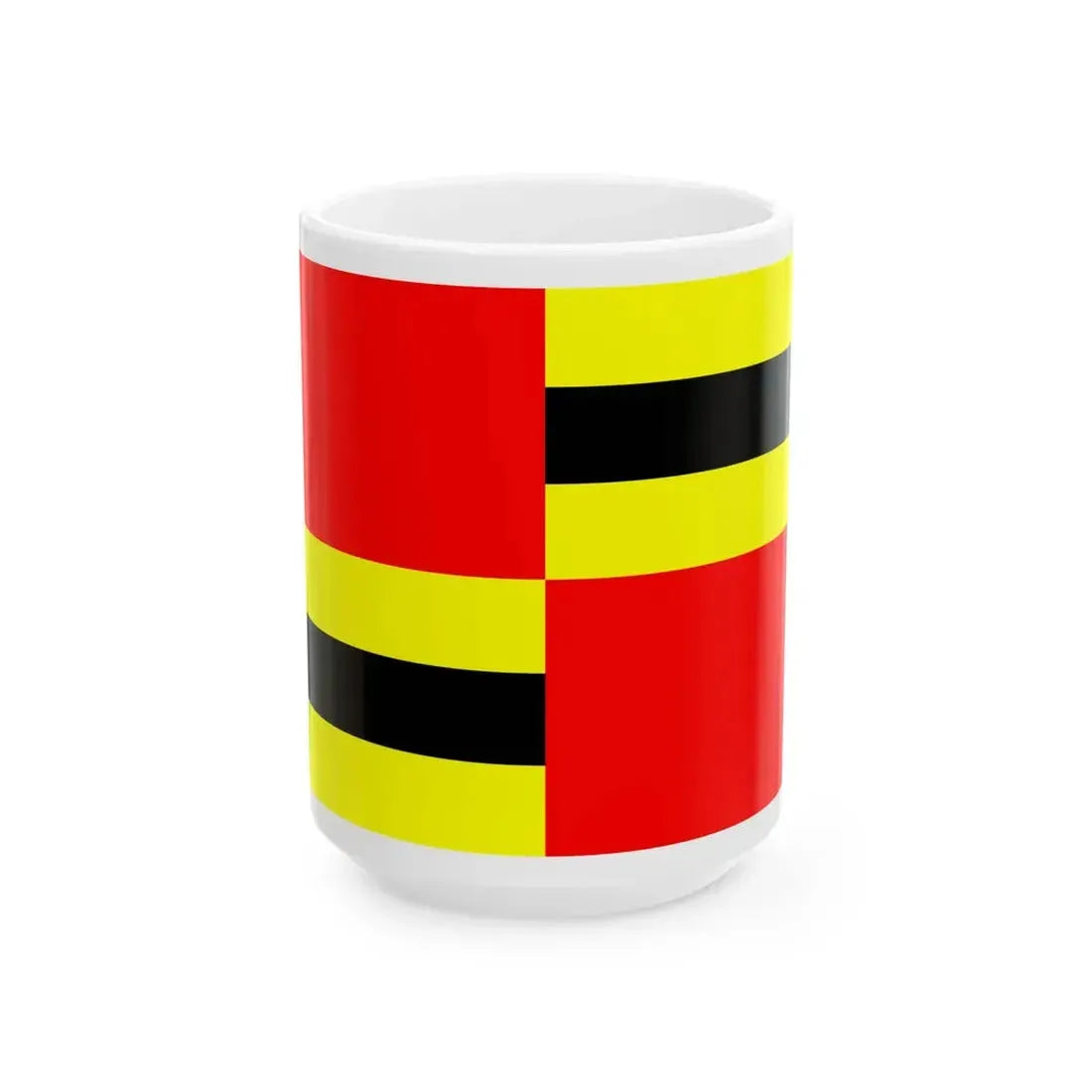 Flag of Ushant (France) White Coffee Mug 15oz - Go Mug Yourself
