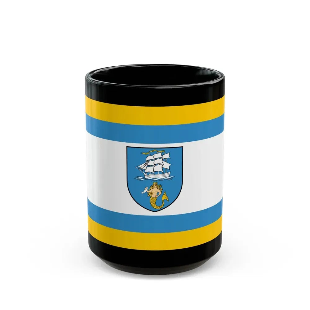 Flag of Ustka Poland - Black Coffee Mug 15oz - Go Mug Yourself