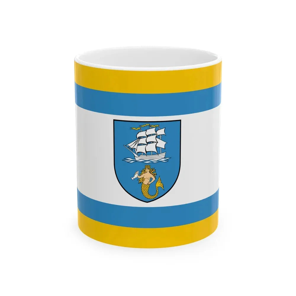 Flag of Ustka Poland - White Coffee Mug 11oz - Go Mug Yourself
