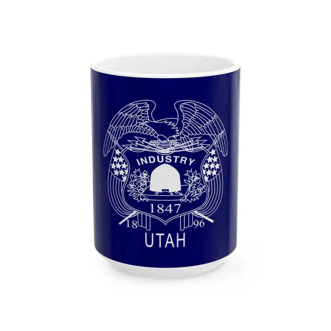 Flag of Utah 1904-1911 (United States) White Coffee Mug 15oz - Go Mug Yourself