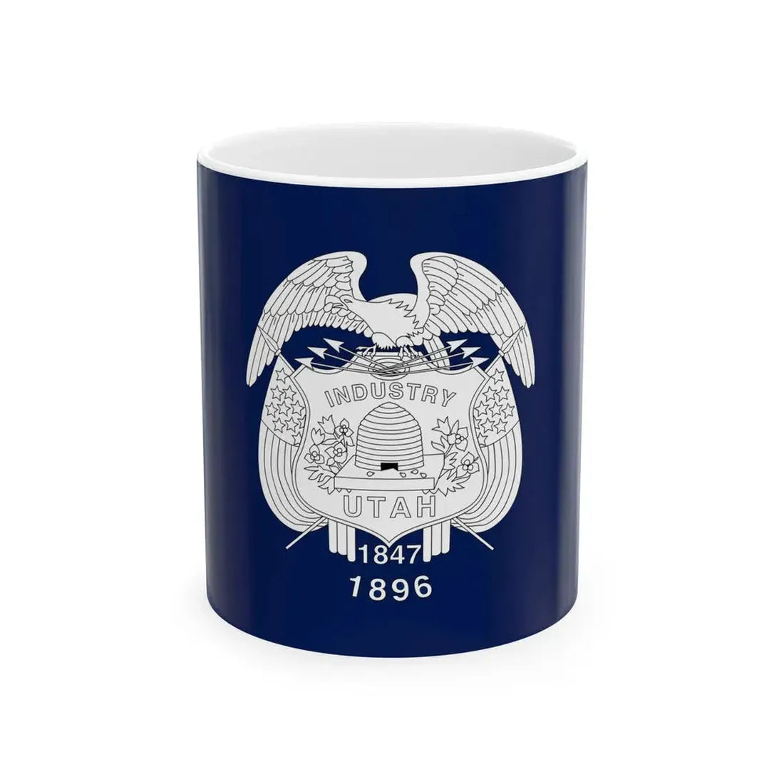 Flag of Utah 1911-1913 (United States) White Coffee Mug 11oz - Go Mug Yourself