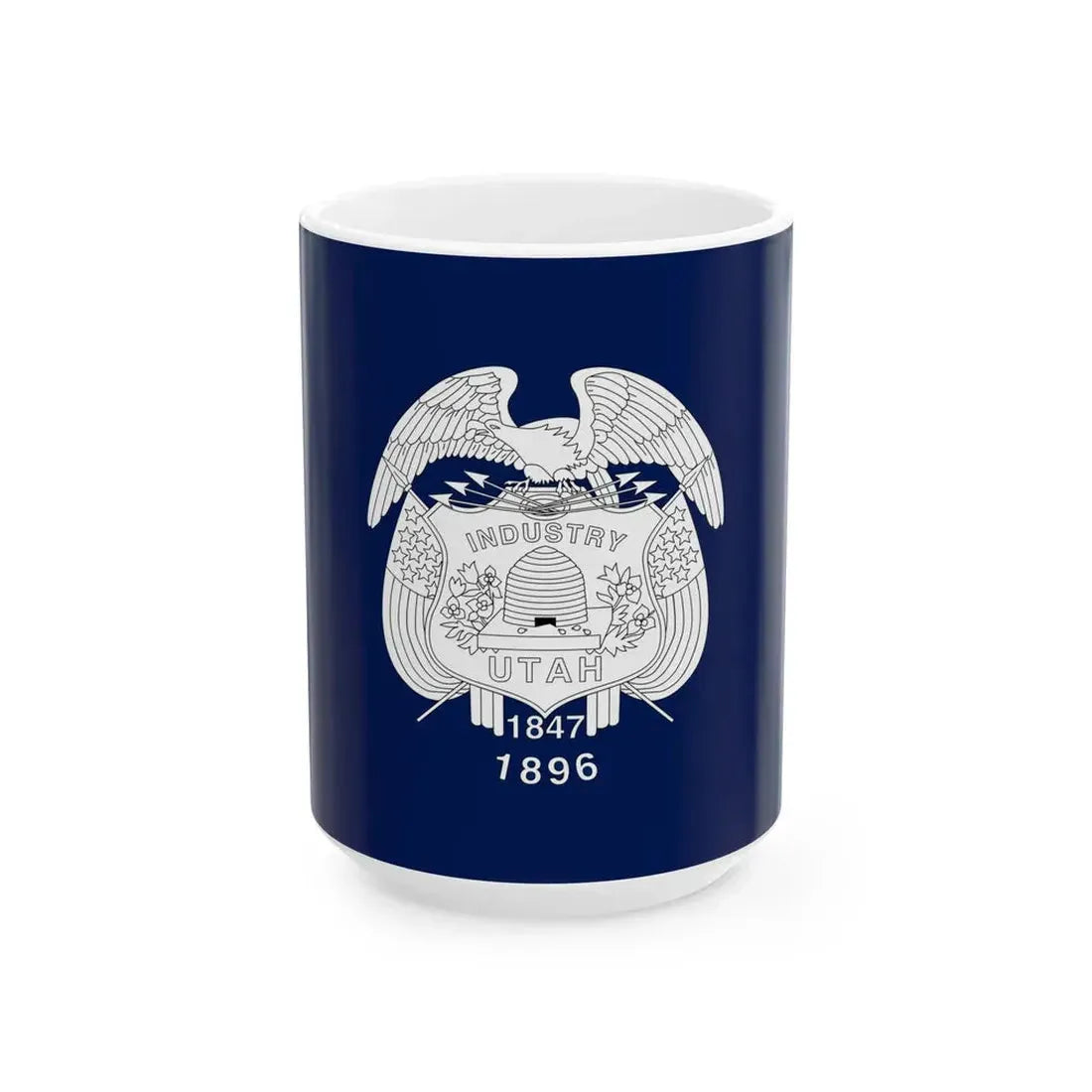 Flag of Utah 1911-1913 (United States) White Coffee Mug 15oz - Go Mug Yourself