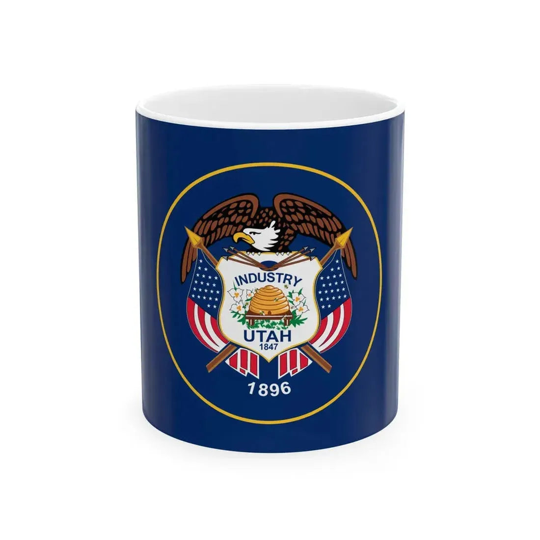 Flag of Utah 2011-2024 (United States) White Coffee Mug 11oz - Go Mug Yourself