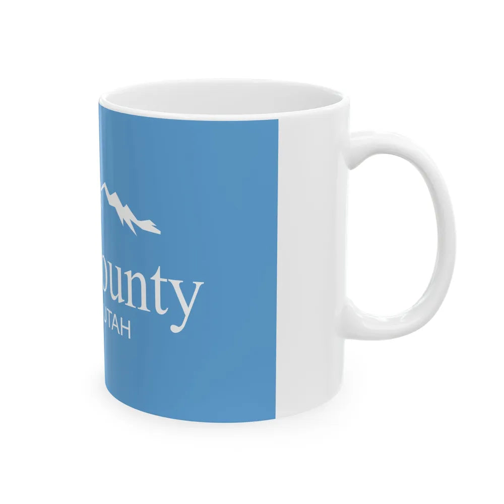 Flag of Utah County Utah (United States) White Coffee Mug - Go Mug Yourself