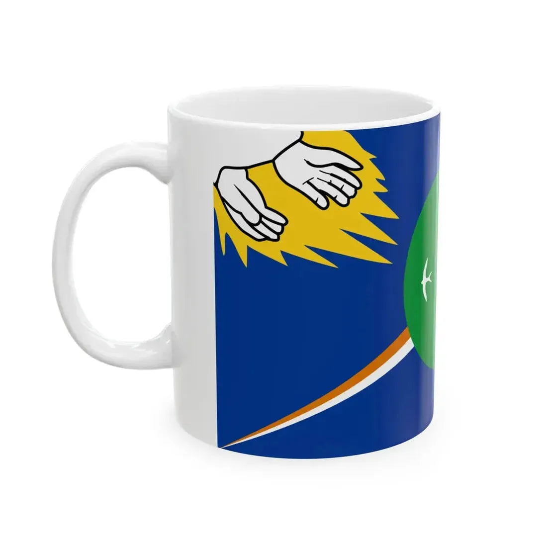 Flag of Utirik Atoll (Marshall Islands) White Coffee Mug - Go Mug Yourself