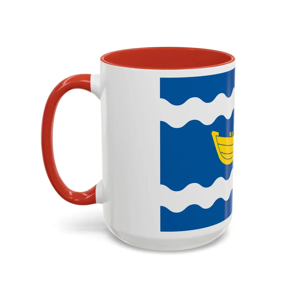 Flag of Uusimaa Finland - Accent Coffee Mug - Go Mug Yourself