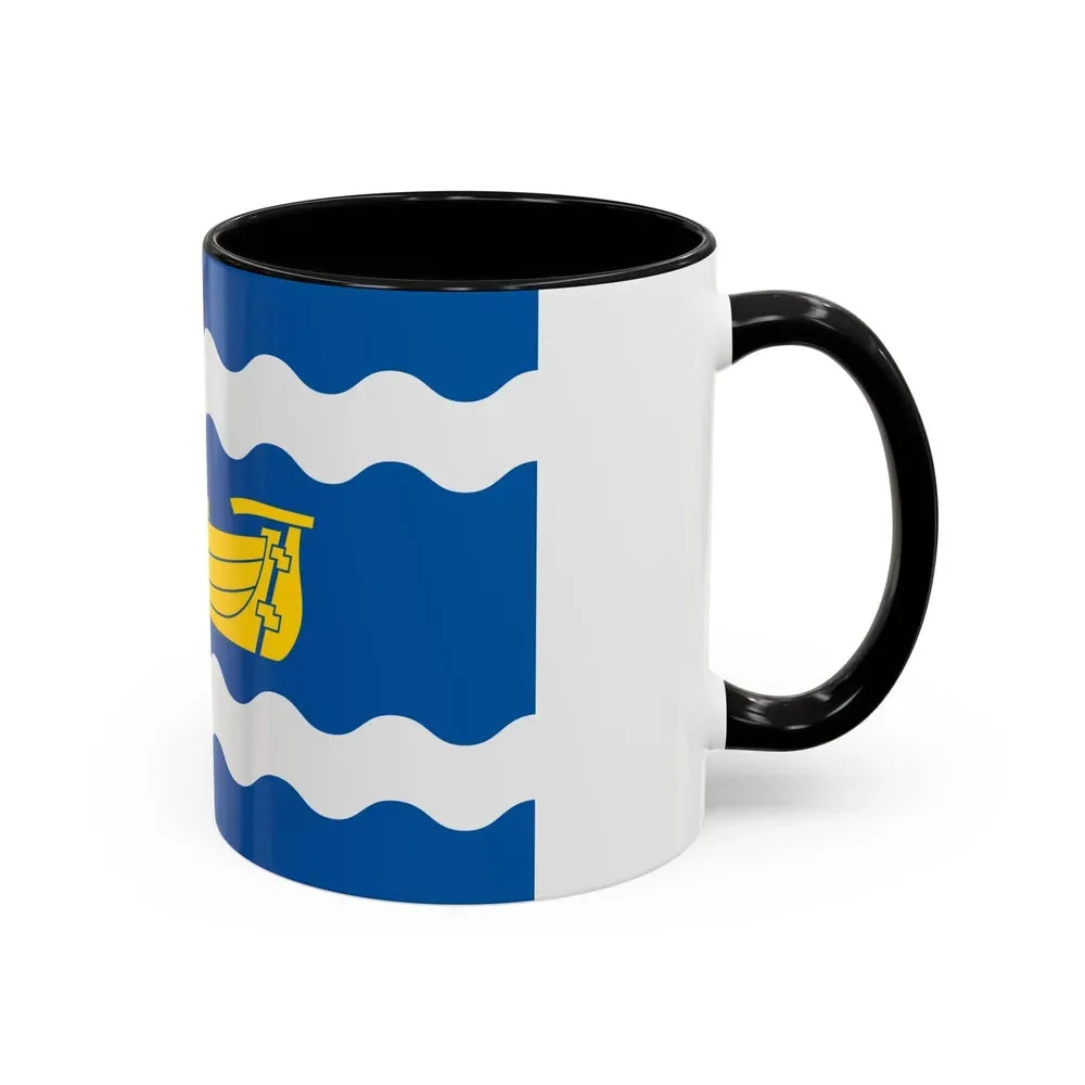 Flag of Uusimaa Finland - Accent Coffee Mug - Go Mug Yourself