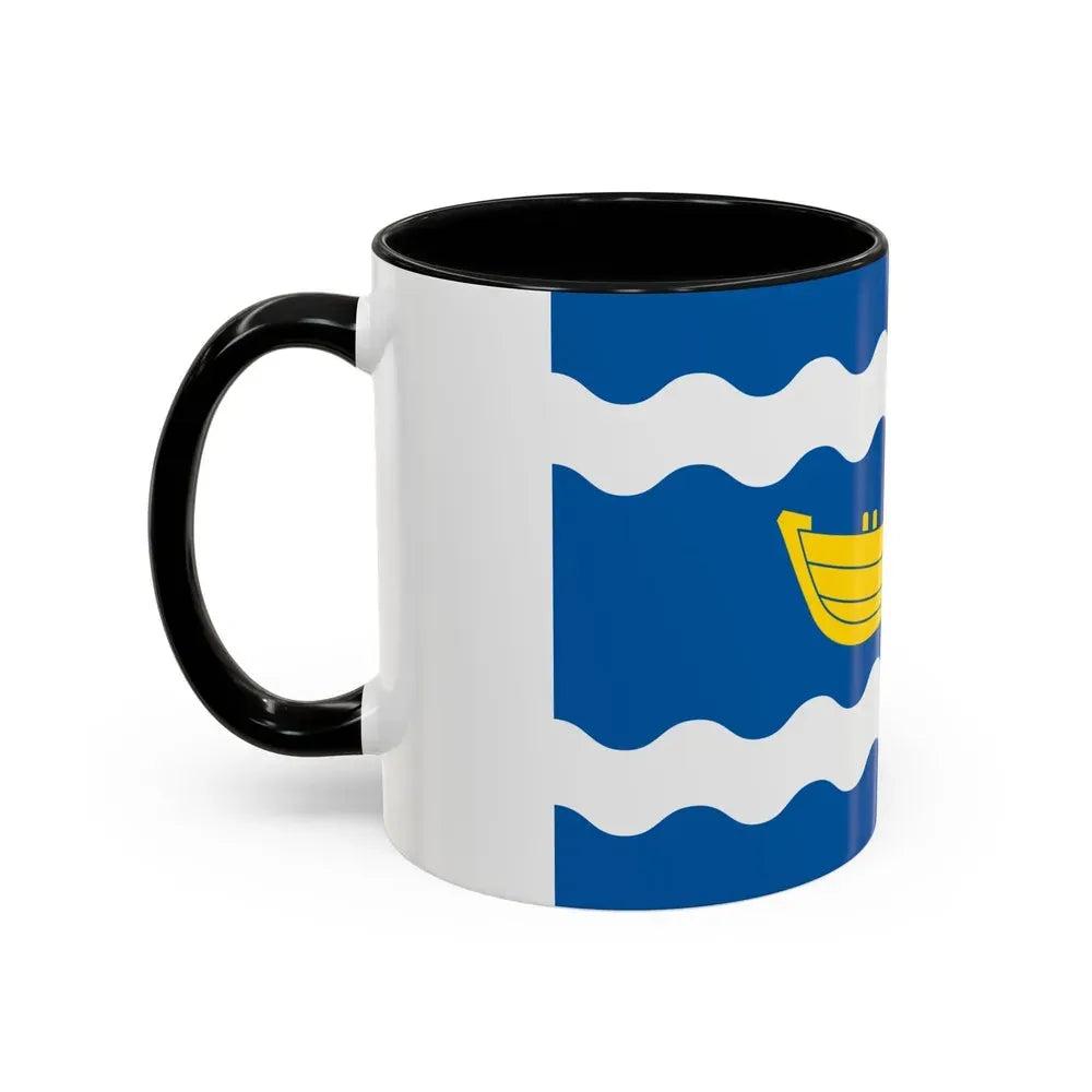 Flag of Uusimaa Finland - Accent Coffee Mug - Go Mug Yourself
