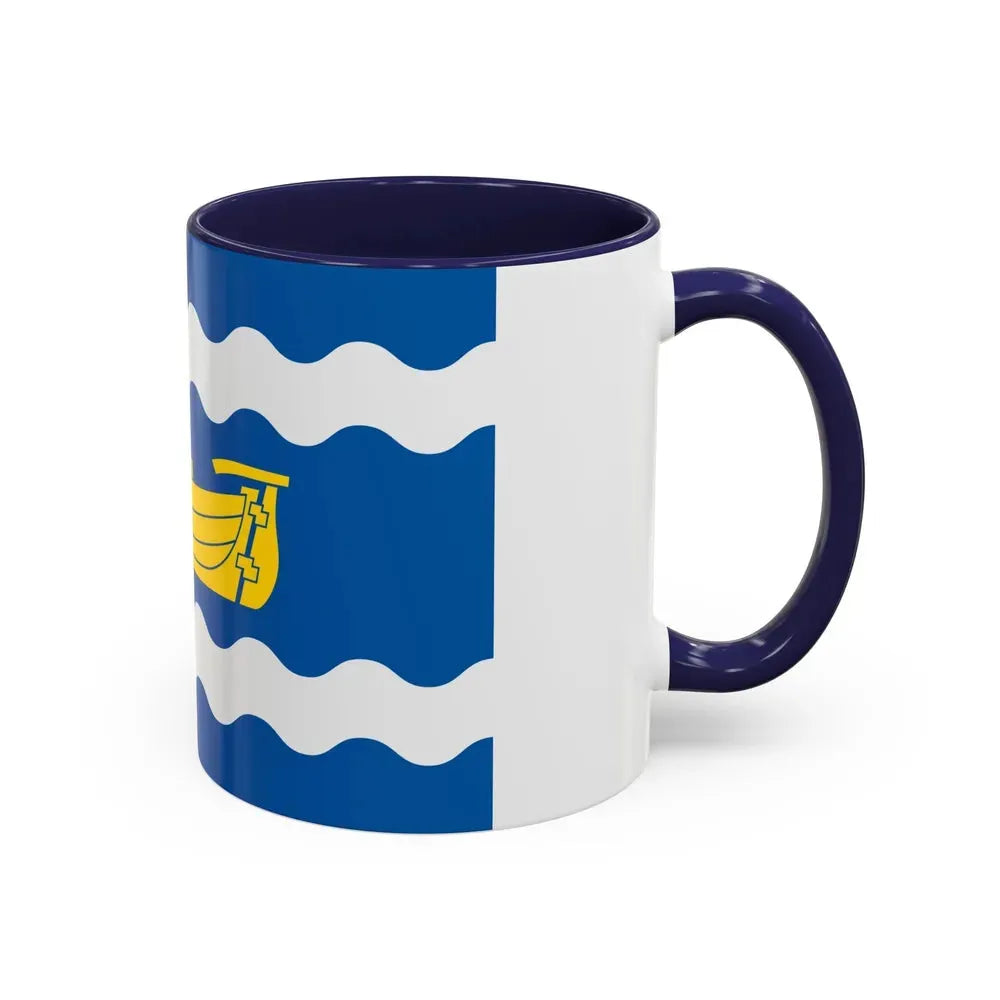 Flag of Uusimaa Finland - Accent Coffee Mug - Go Mug Yourself