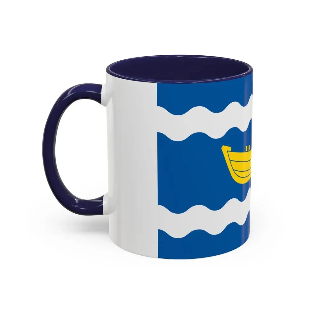 Flag of Uusimaa Finland - Accent Coffee Mug - Go Mug Yourself