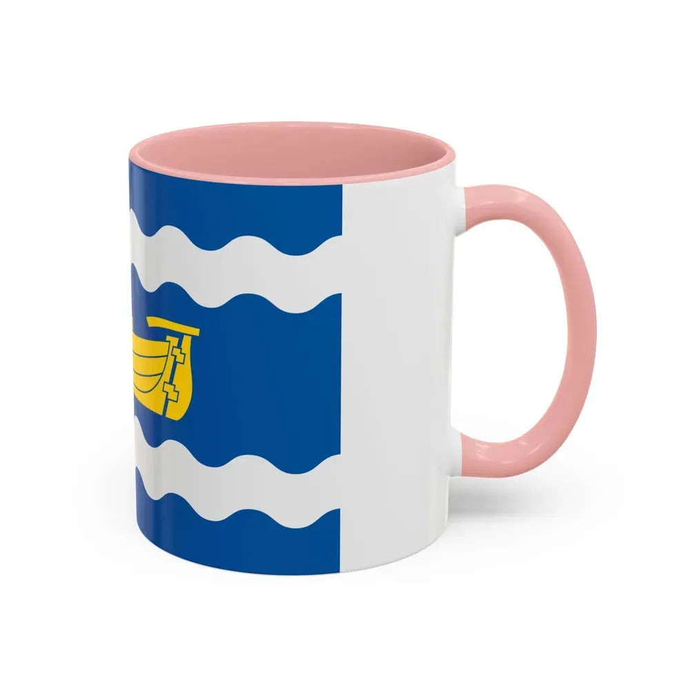 Flag of Uusimaa Finland - Accent Coffee Mug - Go Mug Yourself