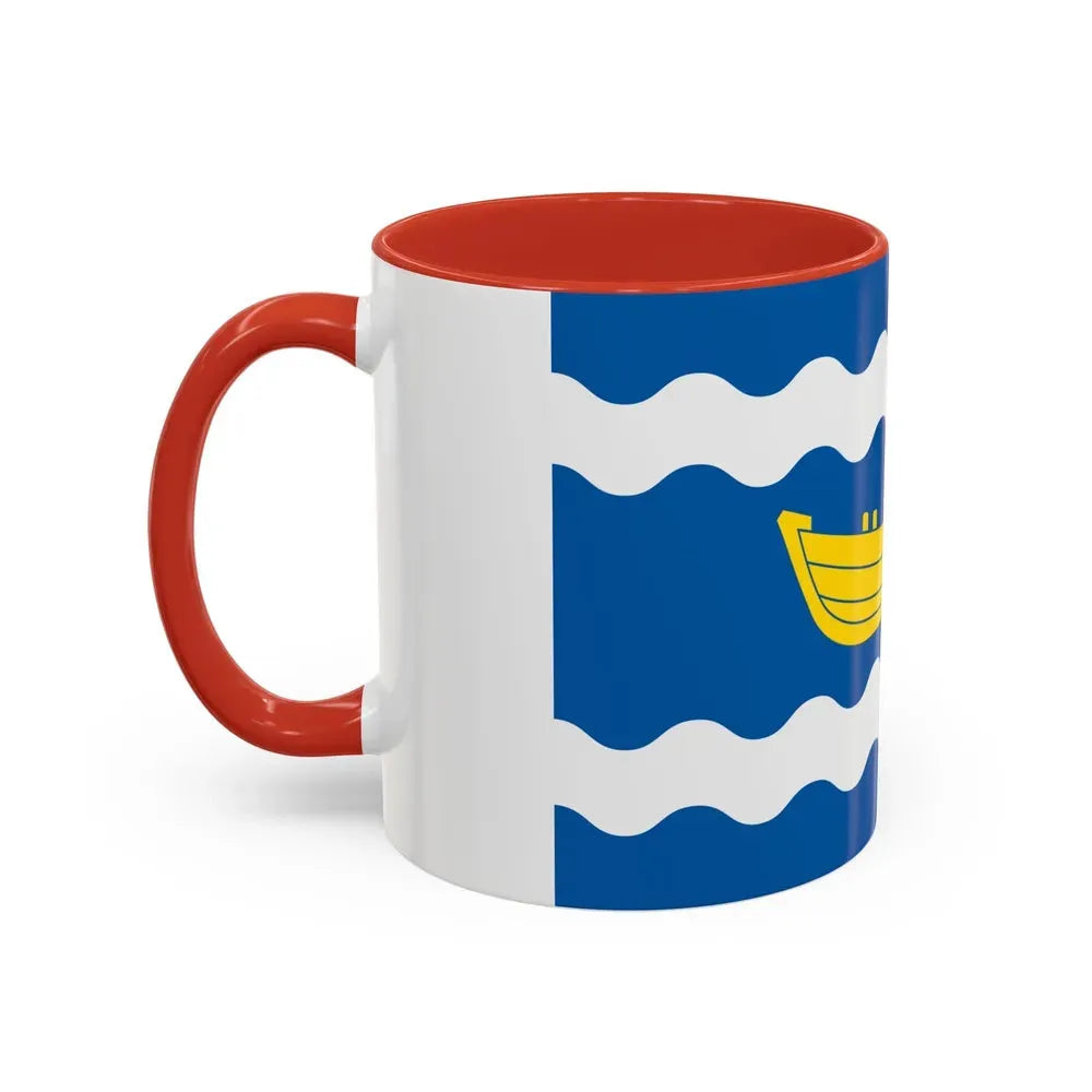 Flag of Uusimaa Finland - Accent Coffee Mug - Go Mug Yourself