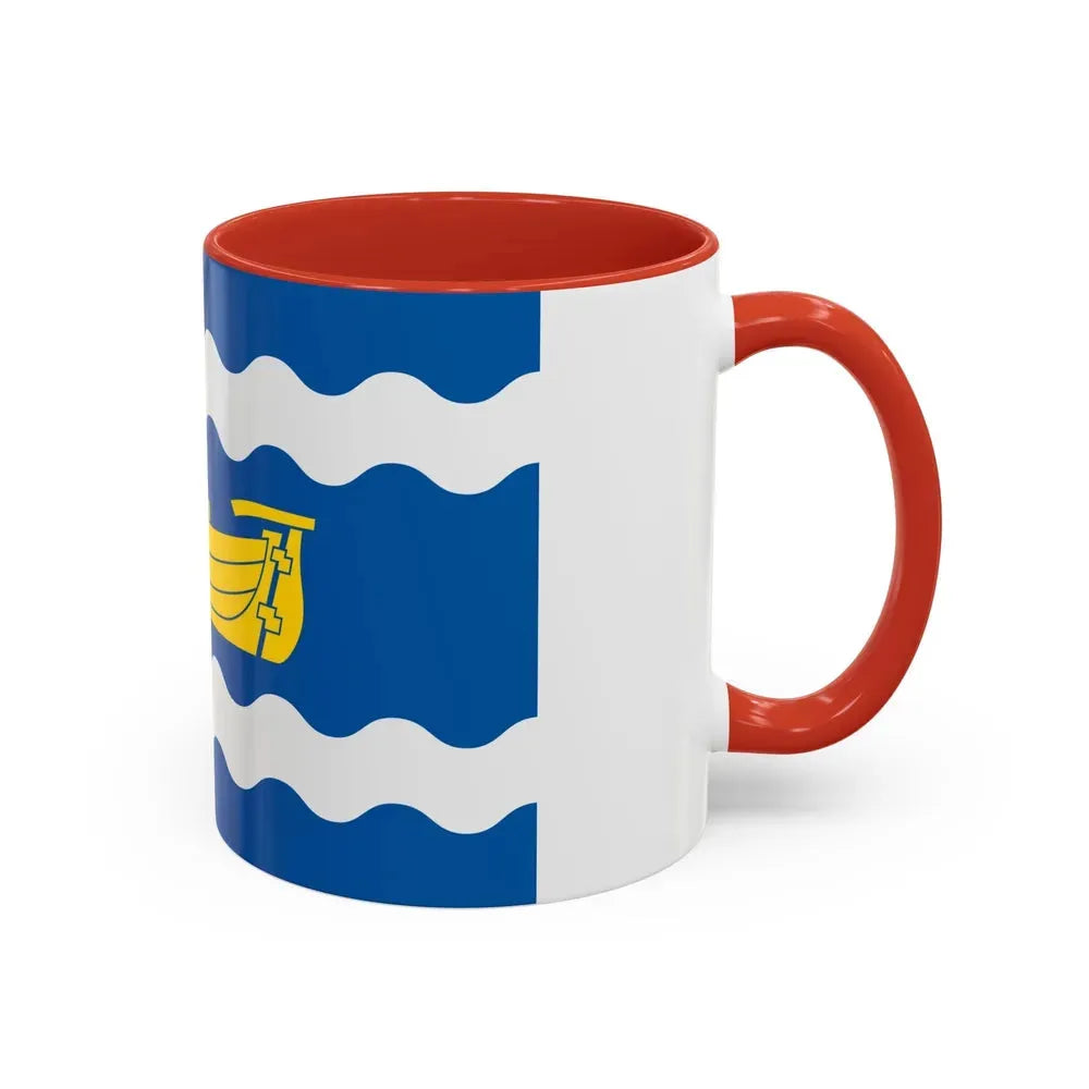 Flag of Uusimaa Finland - Accent Coffee Mug - Go Mug Yourself