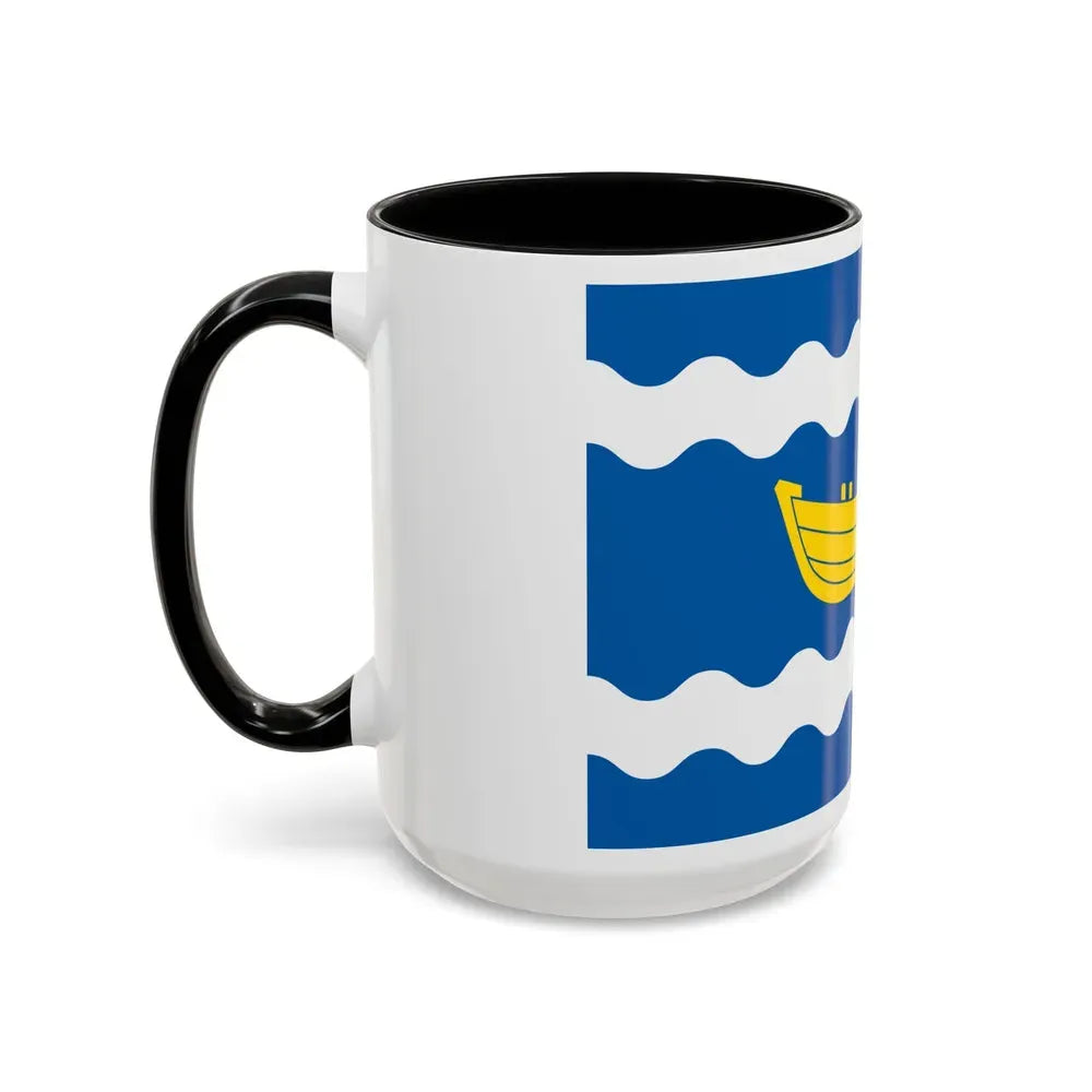 Flag of Uusimaa Finland - Accent Coffee Mug - Go Mug Yourself