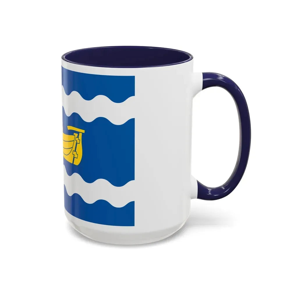 Flag of Uusimaa Finland - Accent Coffee Mug - Go Mug Yourself