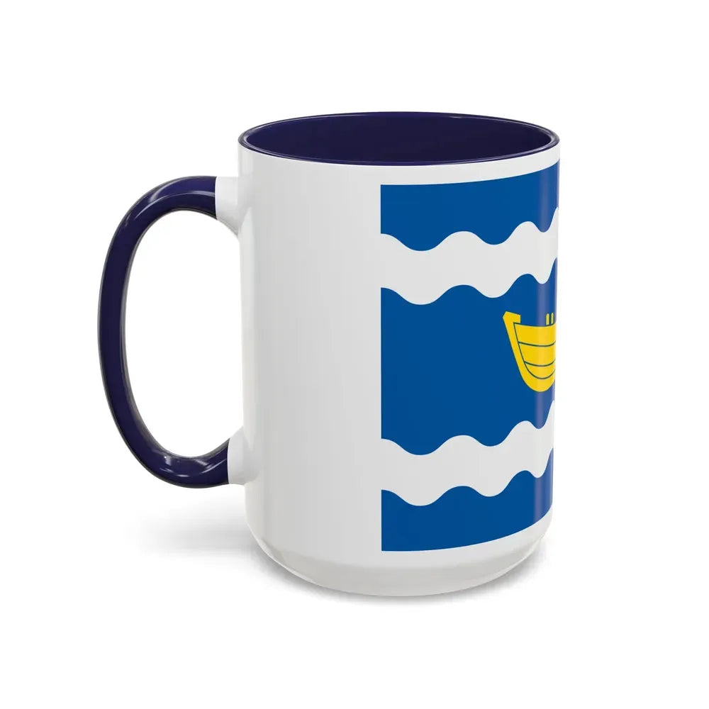 Flag of Uusimaa Finland - Accent Coffee Mug - Go Mug Yourself
