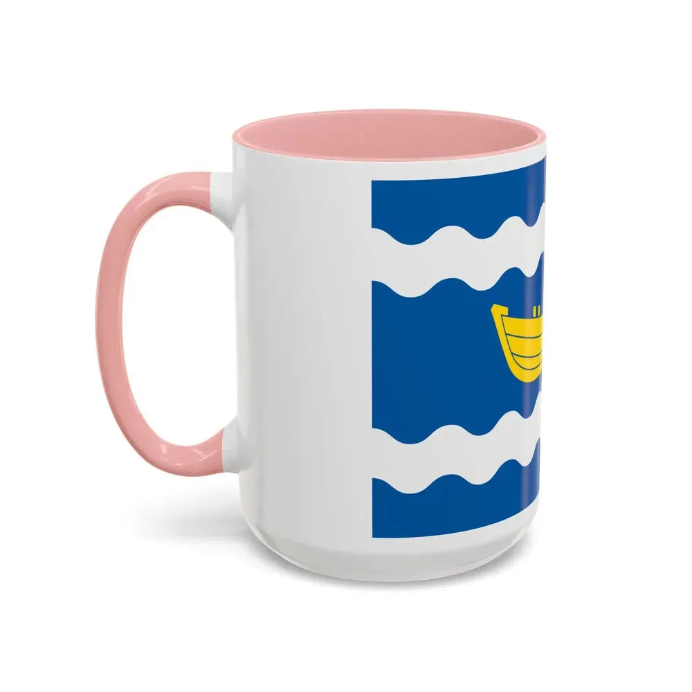 Flag of Uusimaa Finland - Accent Coffee Mug - Go Mug Yourself