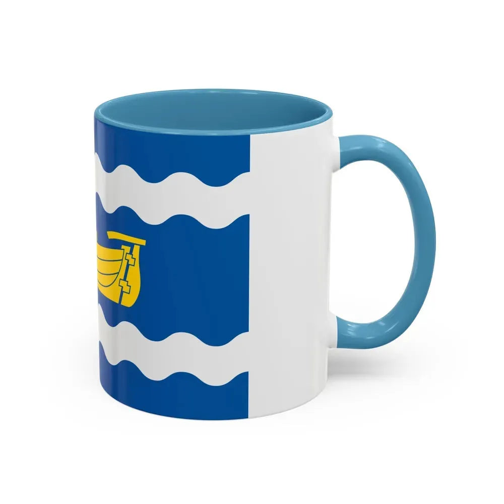 Flag of Uusimaa Finland - Accent Coffee Mug - Go Mug Yourself