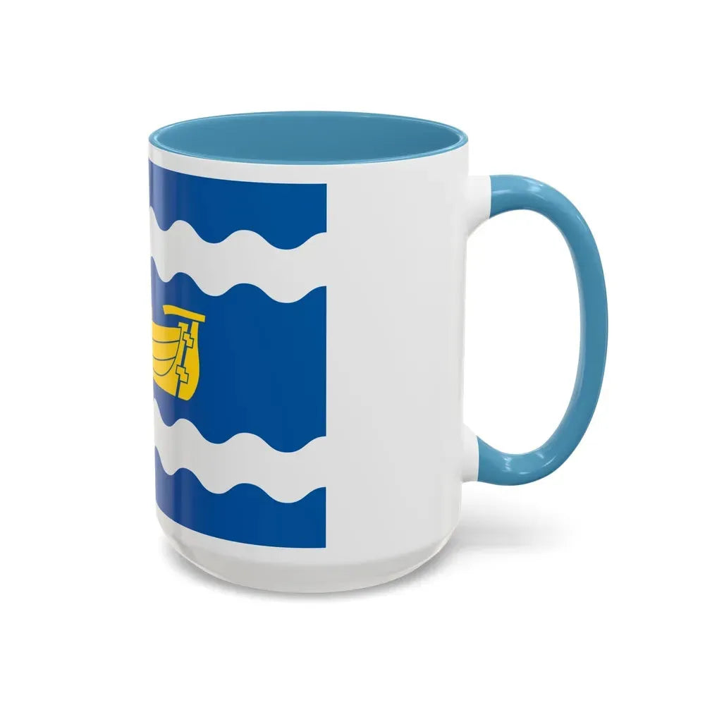 Flag of Uusimaa Finland - Accent Coffee Mug - Go Mug Yourself