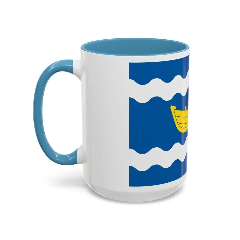 Flag of Uusimaa Finland - Accent Coffee Mug - Go Mug Yourself