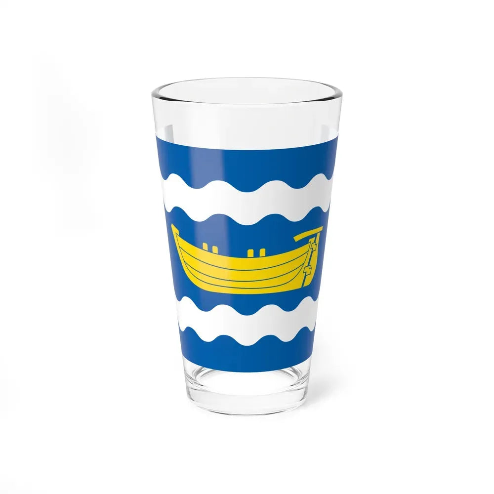 Flag of Uusimaa Finland - Pint Glass 16oz 16oz - Go Mug Yourself