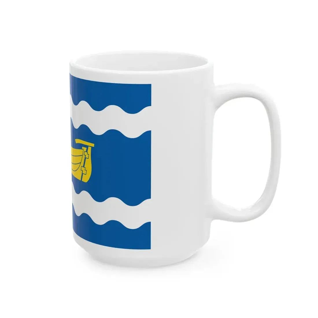 Flag of Uusimaa (Finland) White Coffee Mug - Go Mug Yourself