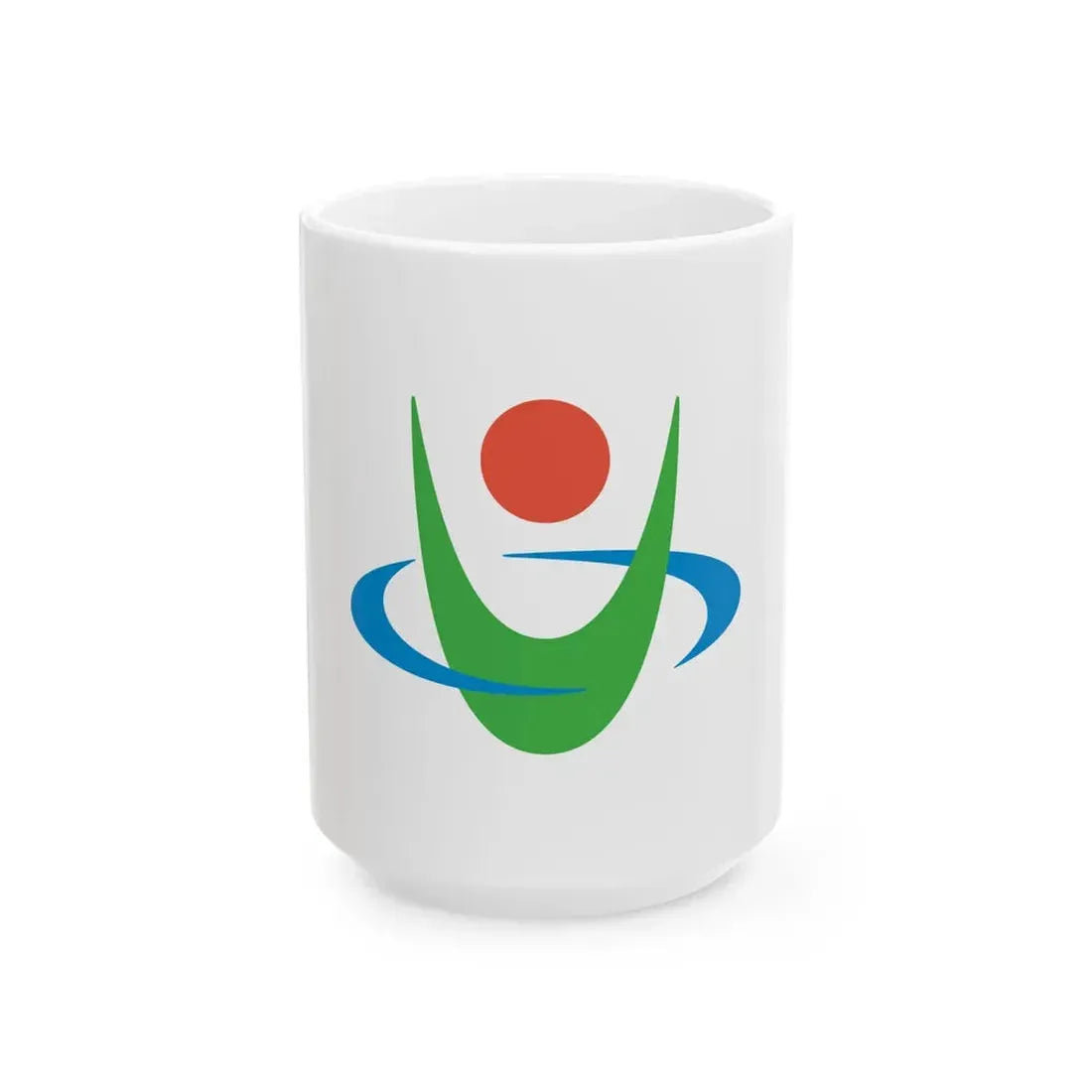 Flag of Uwajima Ehime (Japan) White Coffee Mug 15oz - Go Mug Yourself