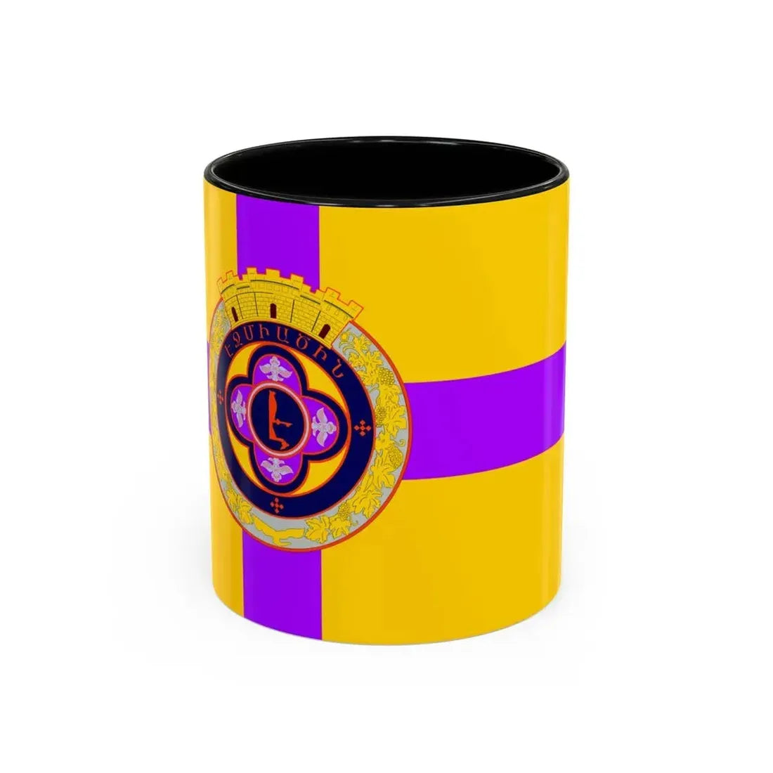 Flag of Vagharshapat Armenia - Accent Coffee Mug 11oz Black - Go Mug Yourself