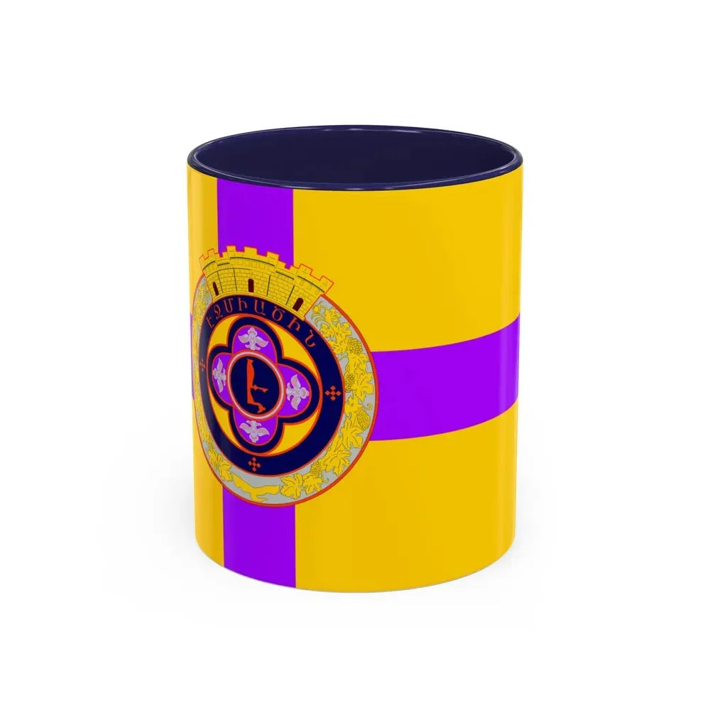 Flag of Vagharshapat Armenia - Accent Coffee Mug 11oz Navy - Go Mug Yourself