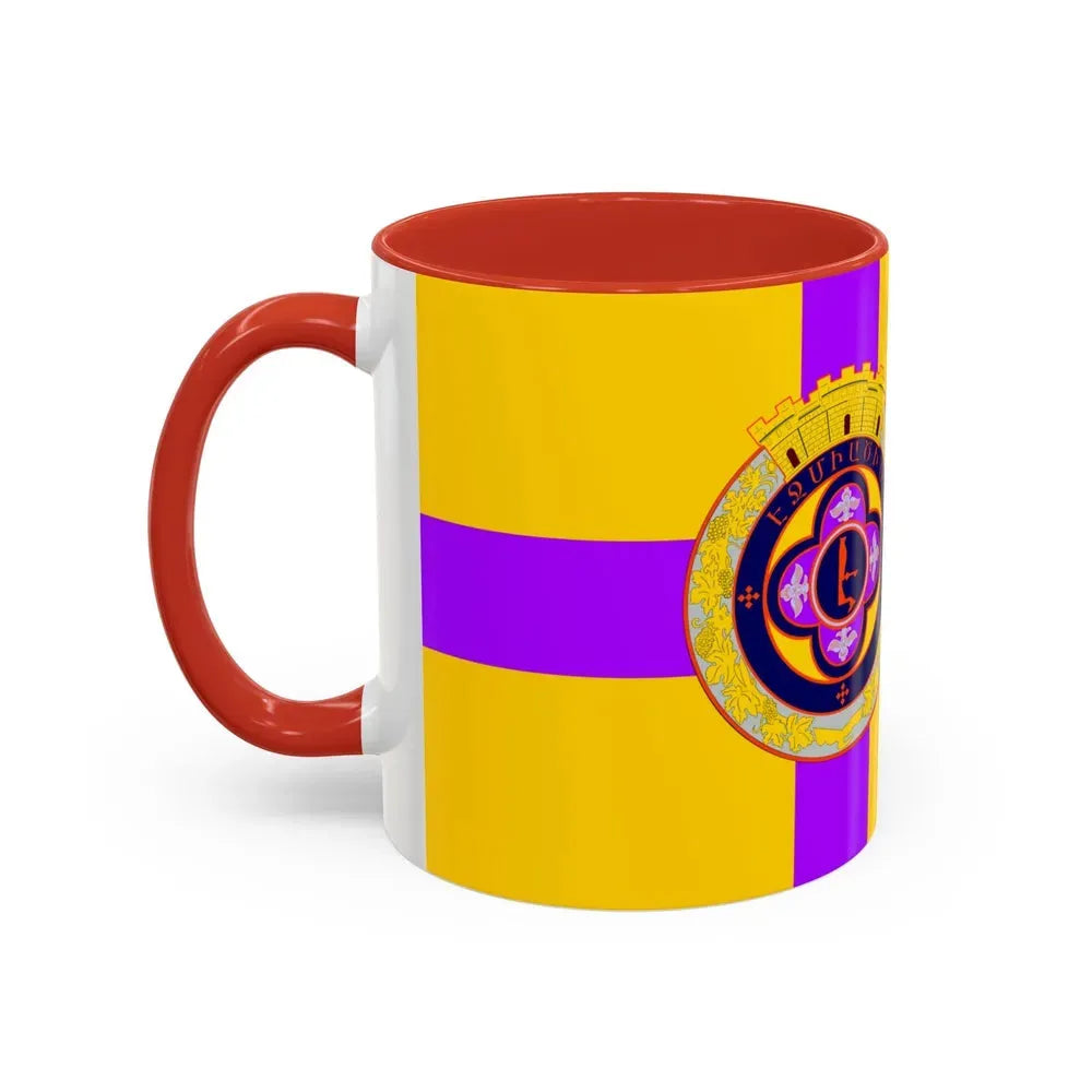 Flag of Vagharshapat Armenia - Accent Coffee Mug - Go Mug Yourself