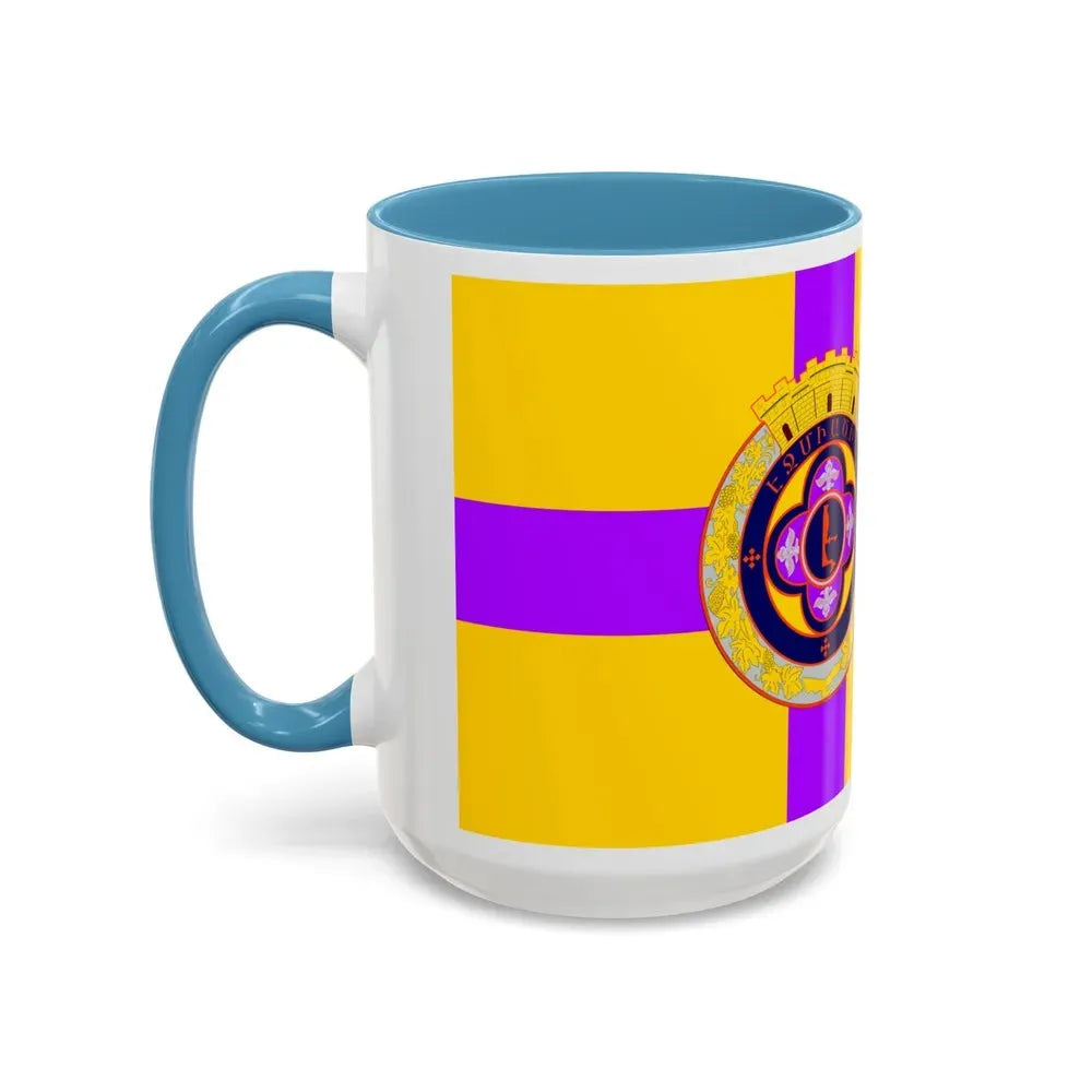 Flag of Vagharshapat Armenia - Accent Coffee Mug - Go Mug Yourself