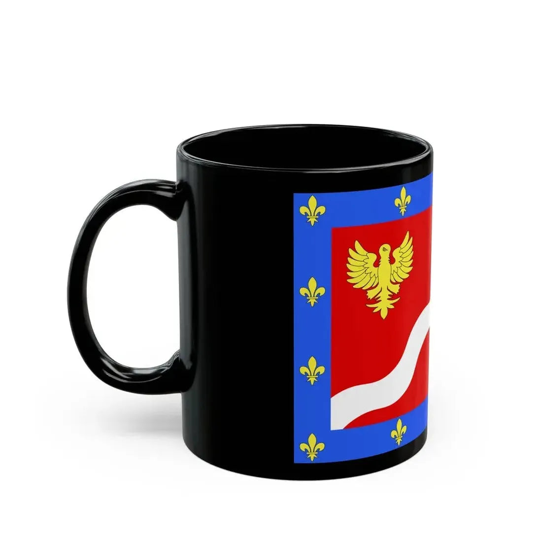 Flag of Val d'Oise France 2 - Black Coffee Mug - Go Mug Yourself