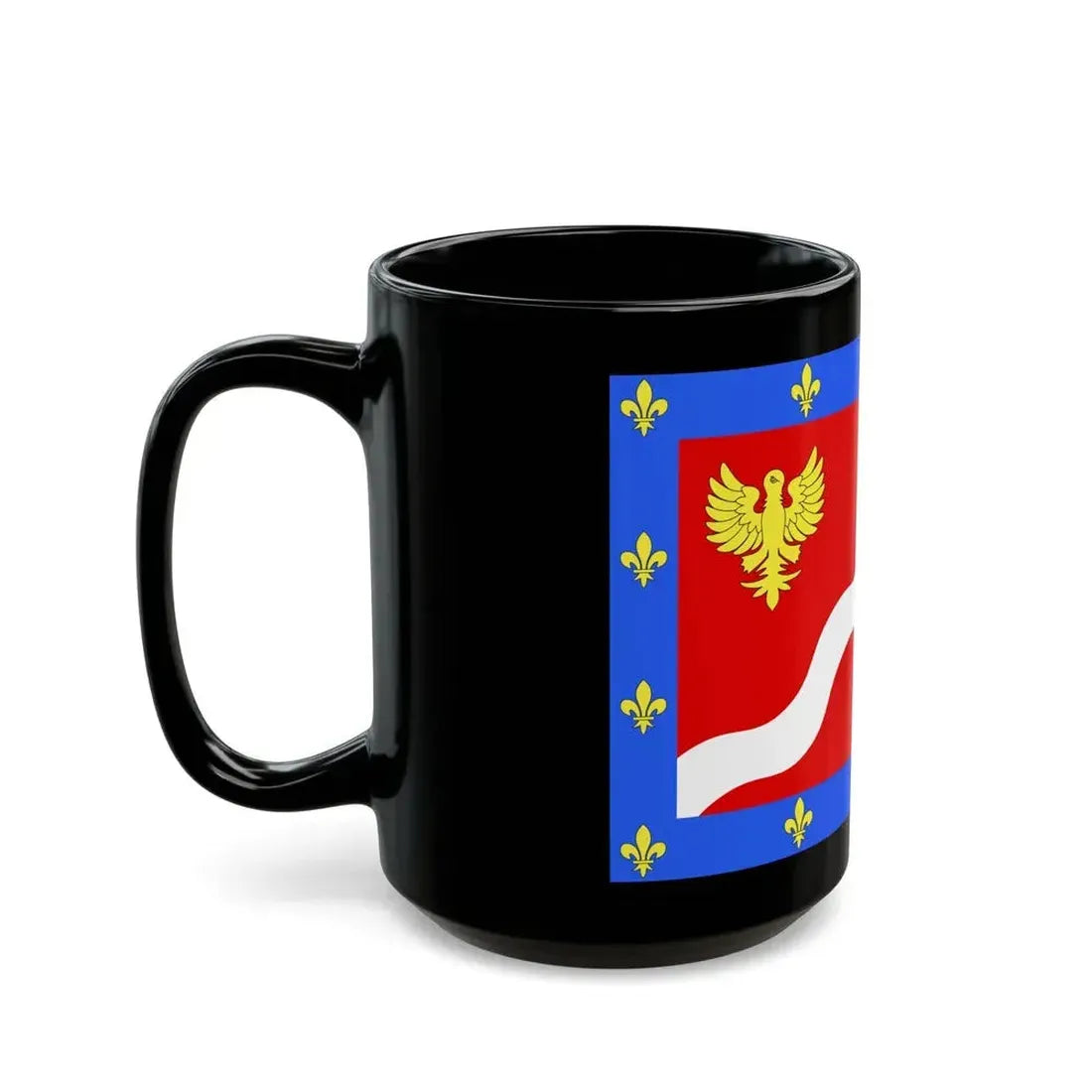 Flag of Val d'Oise France 2 - Black Coffee Mug - Go Mug Yourself