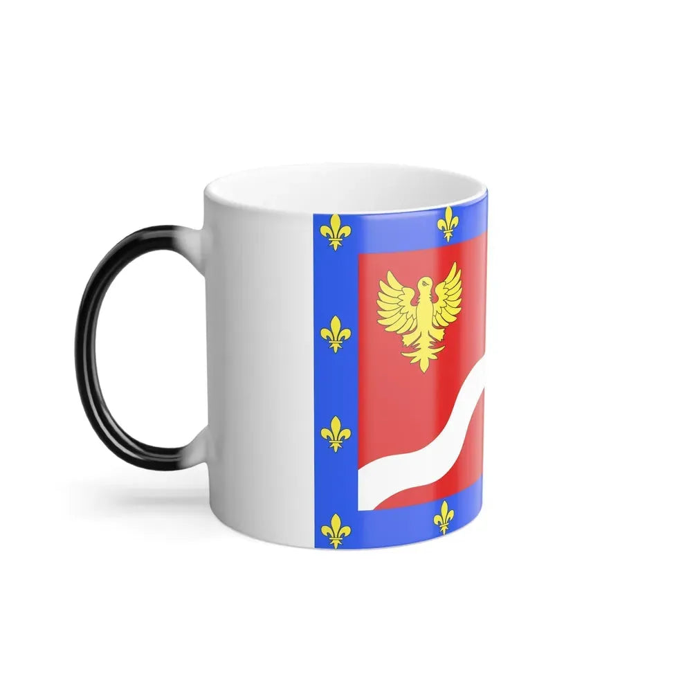 Flag of Val d'Oise France 2 - Color Changing Coffee Mug - Go Mug Yourself