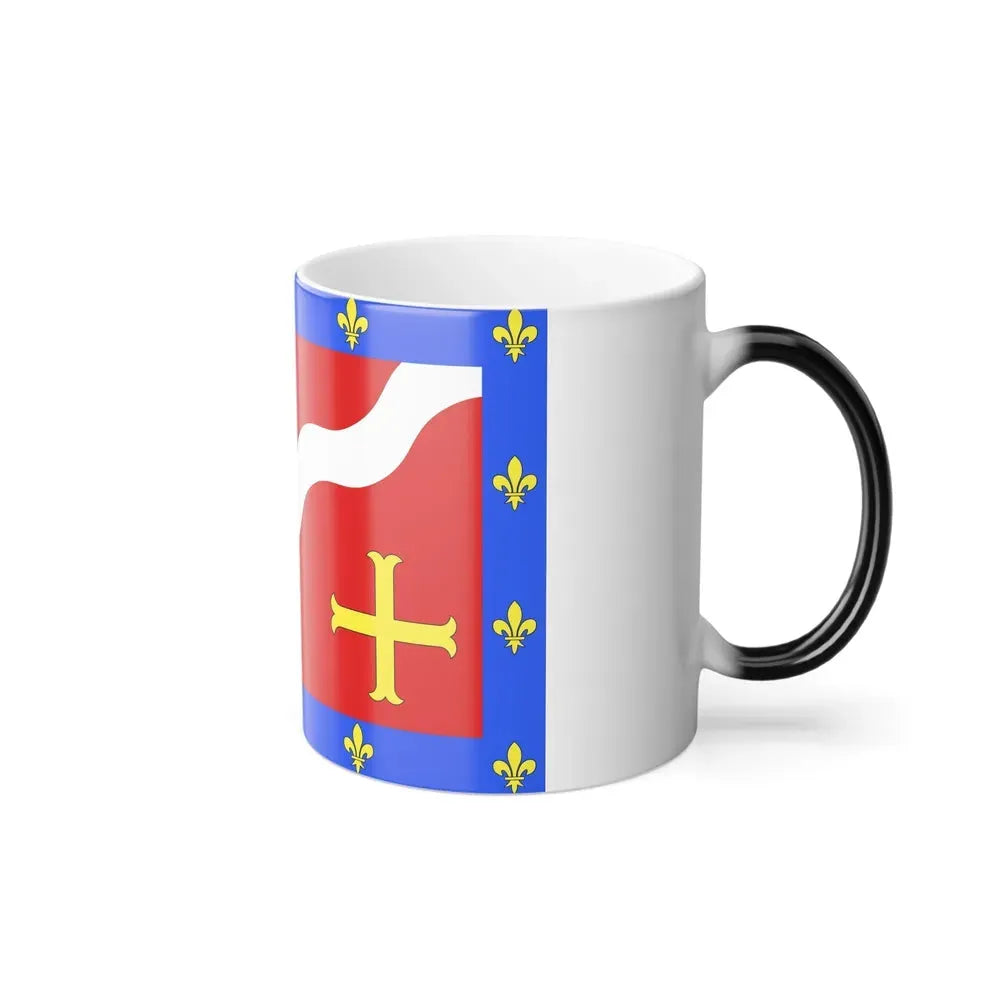 Flag of Val d'Oise France 2 - Color Changing Coffee Mug - Go Mug Yourself