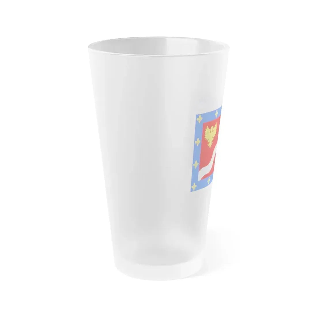 Flag of Val d'Oise France 2 - Frosted Pint Glass 16oz - Go Mug Yourself