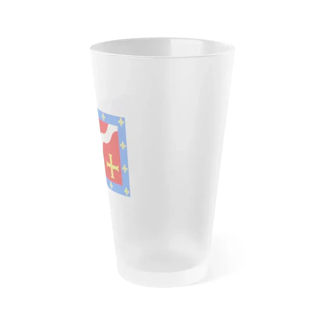 Flag of Val d'Oise France 2 - Frosted Pint Glass 16oz - Go Mug Yourself