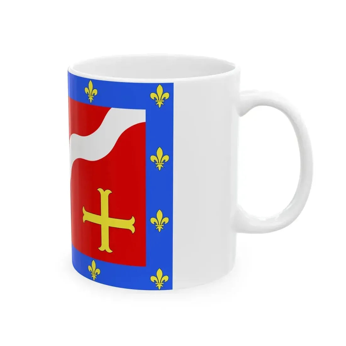 Flag of Val d'Oise France 2 - White Coffee Mug - Go Mug Yourself