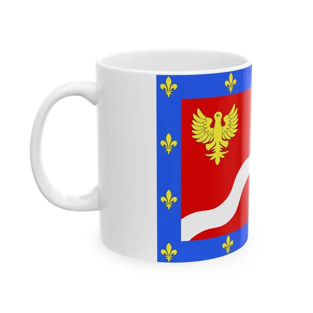 Flag of Val d'Oise France 2 - White Coffee Mug - Go Mug Yourself